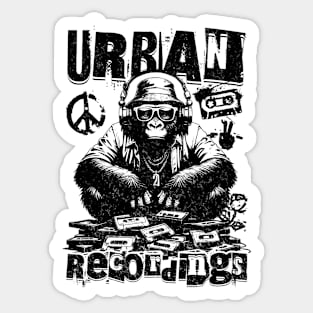 Urban Hip-Hop Gorilla Music Tape Sticker